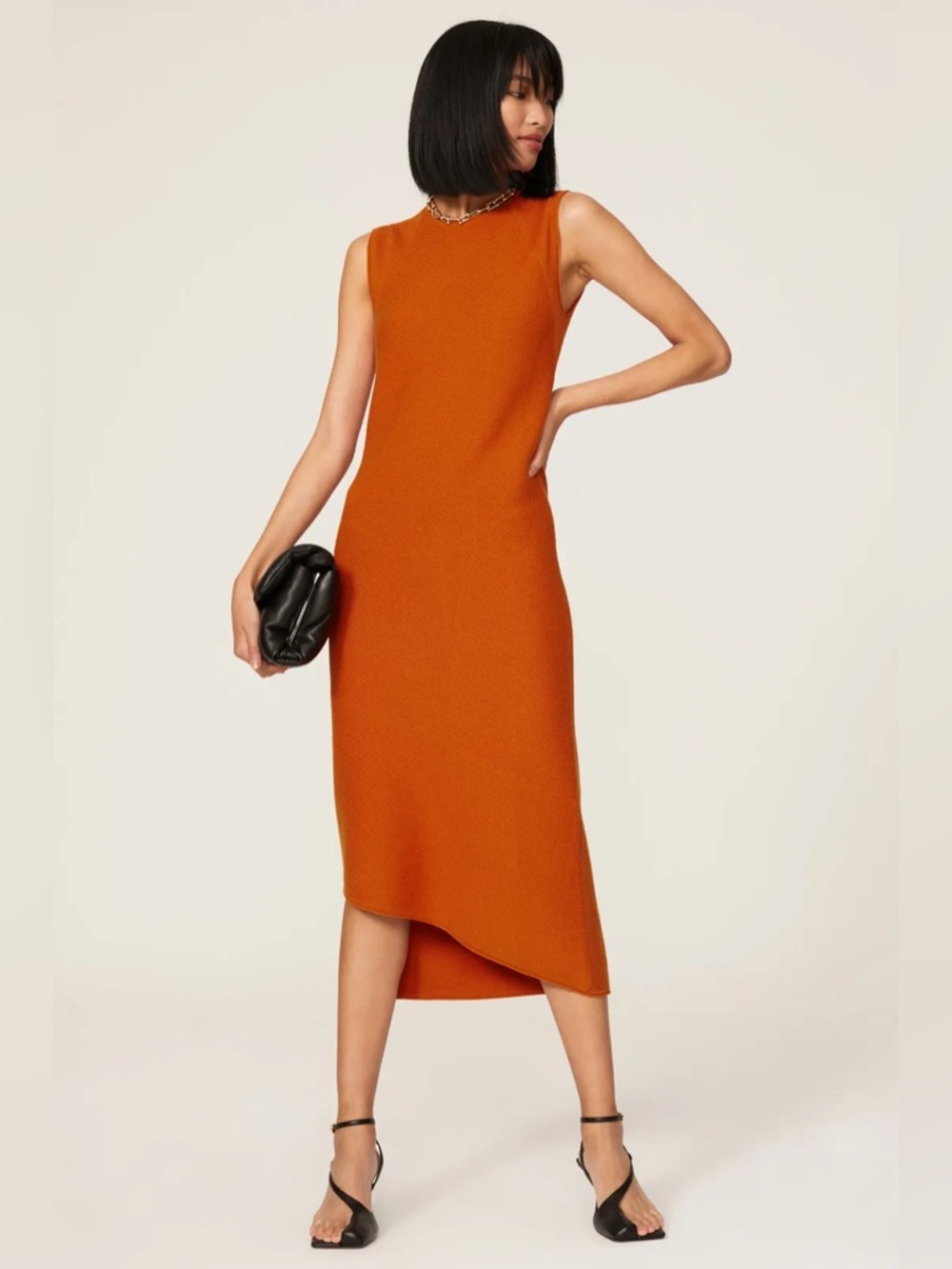 Sleeveless Sweater Dress Victor Alfaro x RTR Orange xs